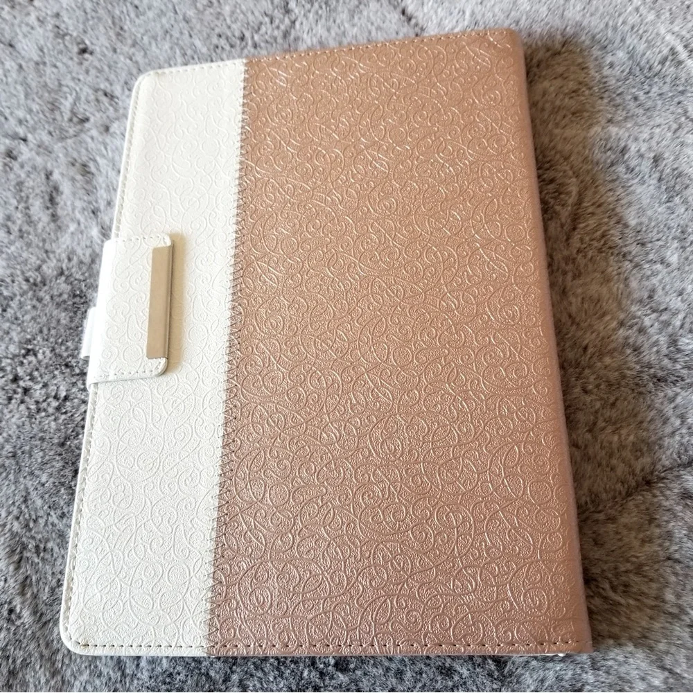 tablet case in Rosie pink & ivory